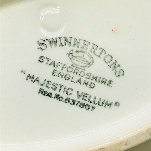 Vintage 40s SWINNERTONS Staffordshire England Majestic Vellum Gravy Boat - Picture 9 of 13